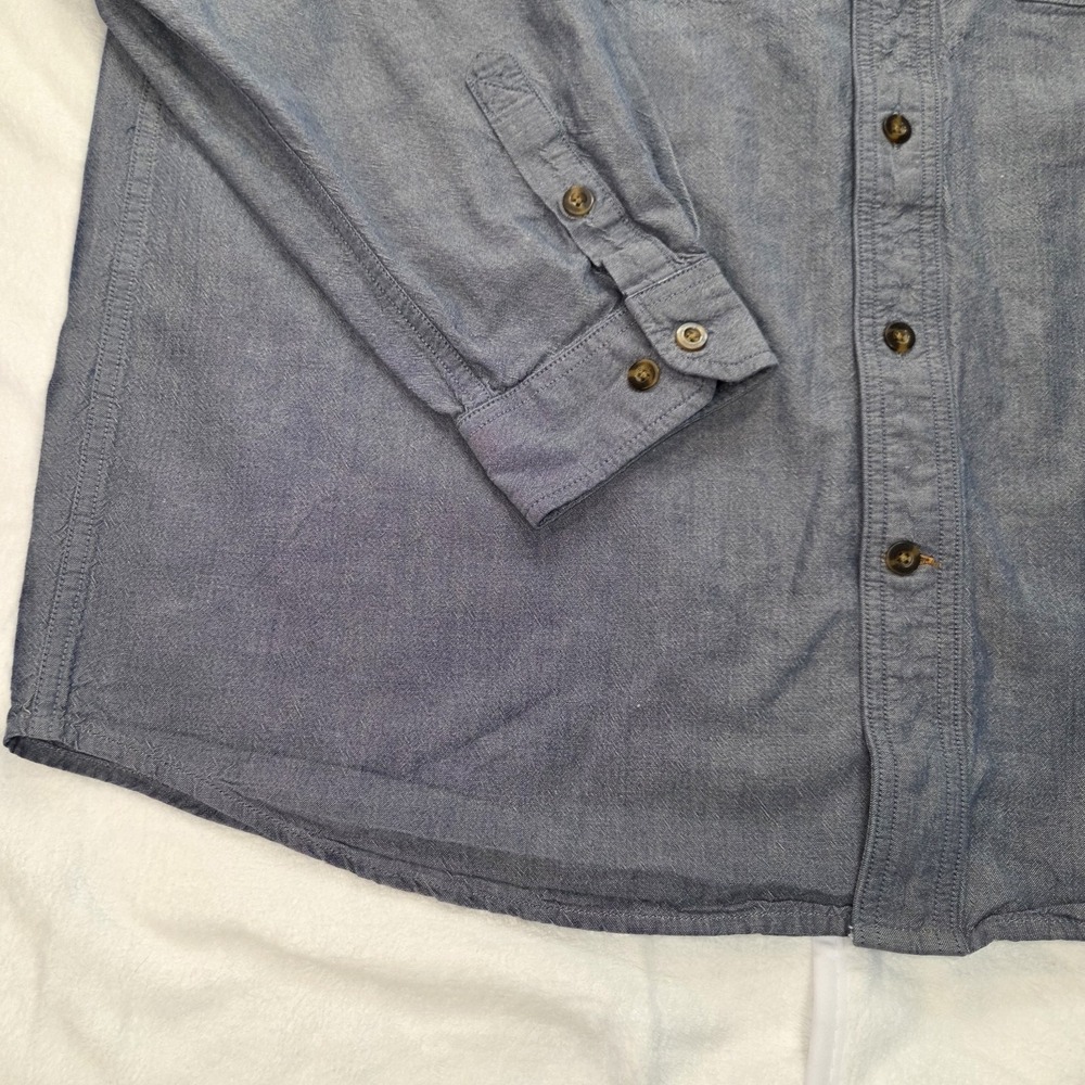 Carhartt Men's X Large Blue Loose Fit Long Sleeve Button Down Shirt Workwear - Picture 5 of 14